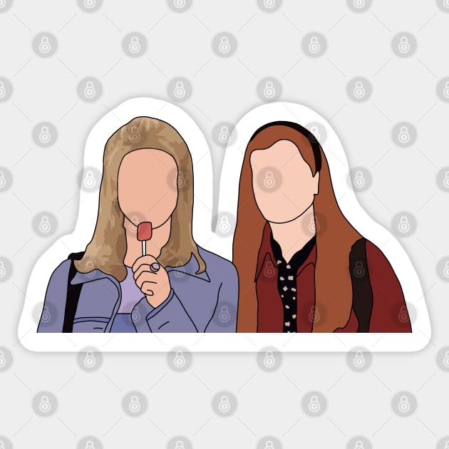 Buffy and willow Sticker by aluap1006